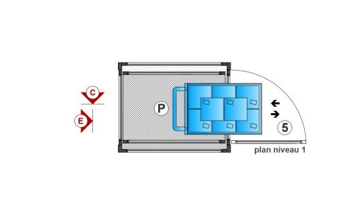 SAFtech . Elévateur monte-charge NIV-MCX . plan niv 1