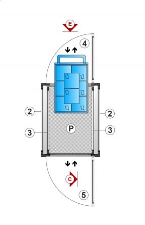 SAFtech . élévateur monte-charge NIV-MCX S . Plan